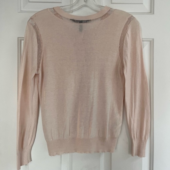 BCBG MAXAZRIA Glenna Silk Blend Lace Cardigan S Corozo - Picture 8 of 14